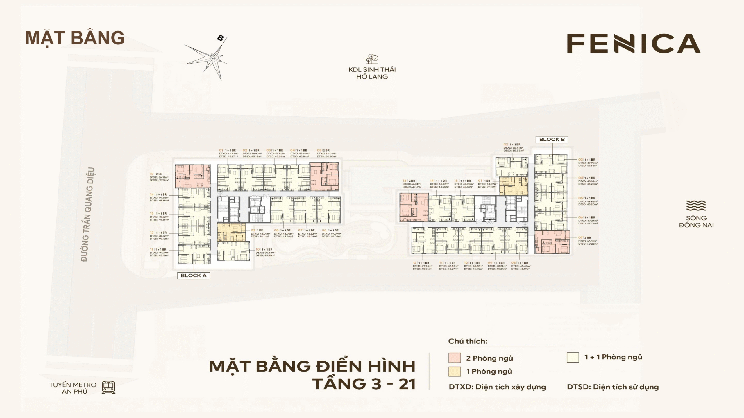 Mặt bằng căn hộ dự án Fenica 