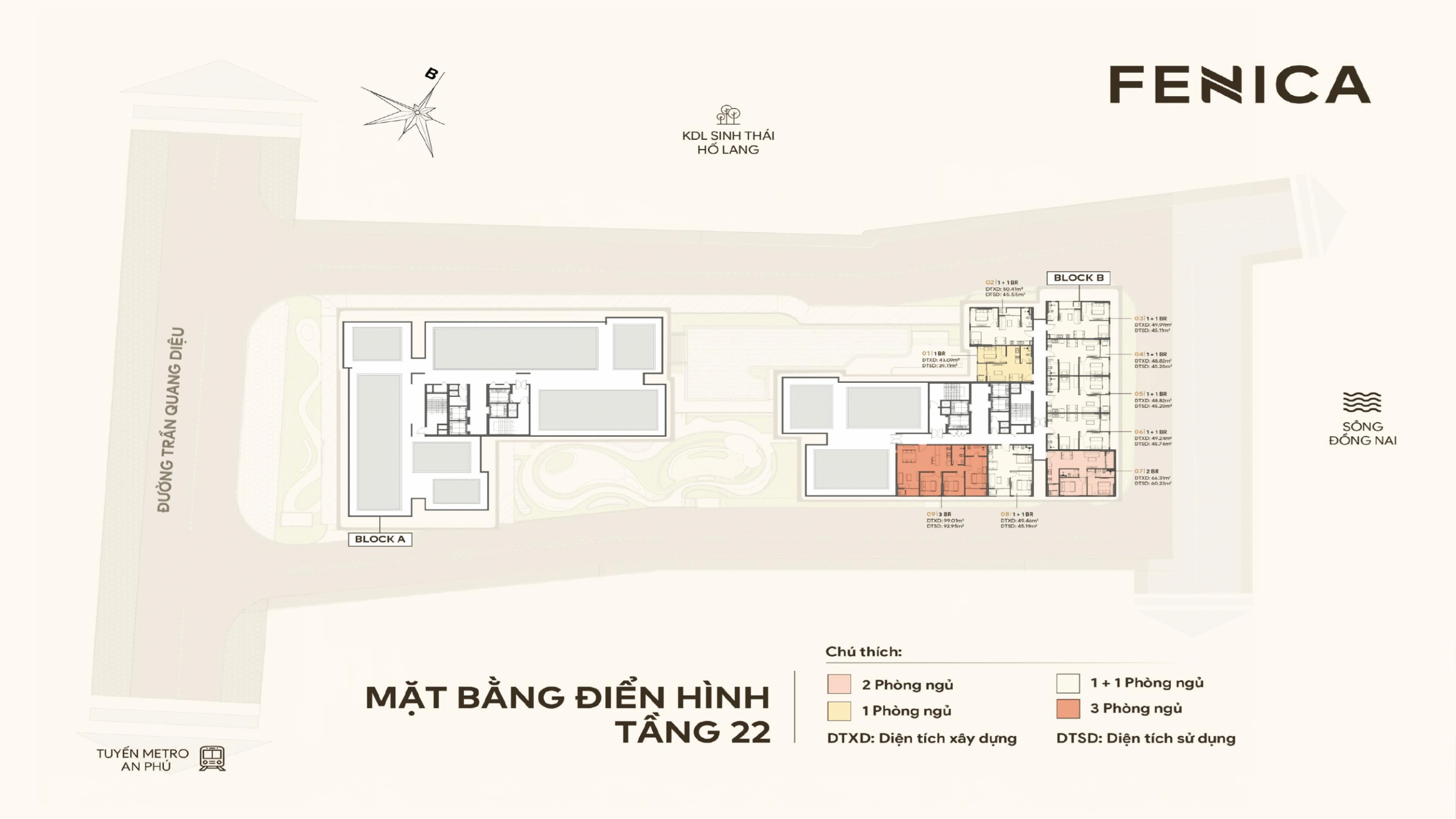Mặt bằng căn hộ dự án Fenica 